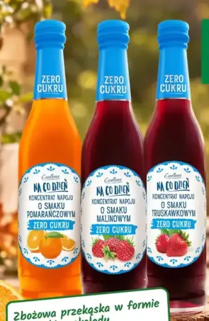 Koncentrat napoju bez cukru o smaku malinowym Excellence +2 warianty