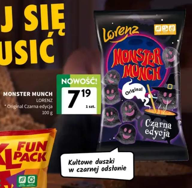 Chrupki Monster Munch Original Czarna edycja Lorenz