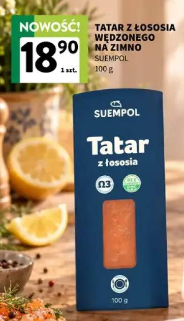 Tatar z łososia wędzonego na zimno Suempol