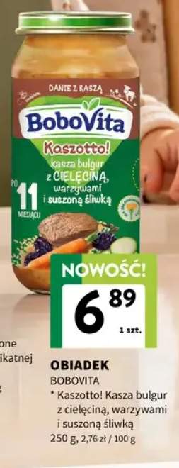 Obiadek BoboVita kaszotto! kasza bulgur z cielęciną, warzywami i suszoną śliwką