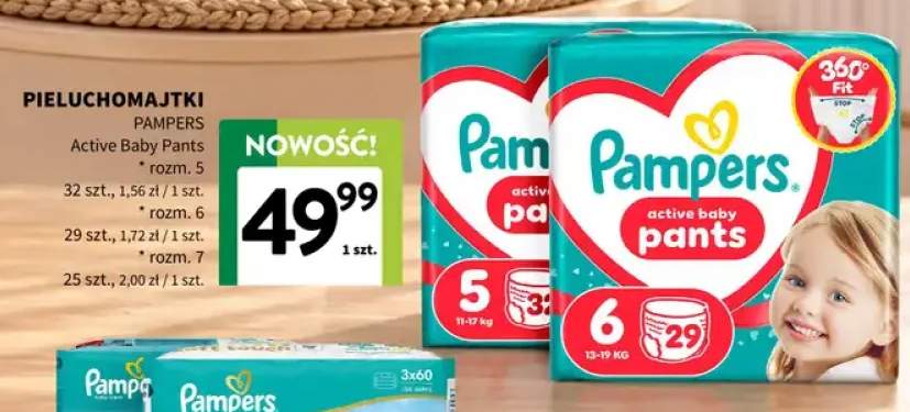 Pieluchomajtki Pampers Active Baby Pants rozm. 5 +2 warianty