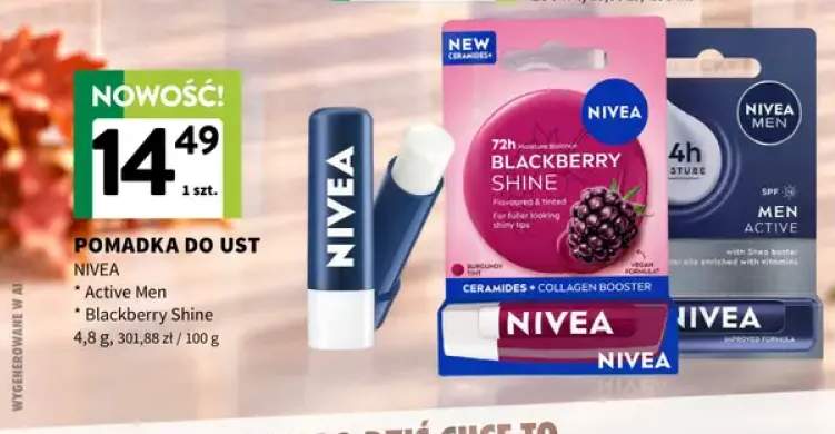 Pomadka do ust Blackberry Shine Nivea +1 wariant