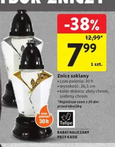 Znicz szklany Tulipe