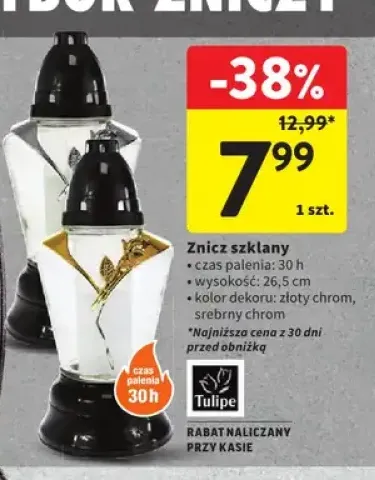 Znicz szklany Tulipe