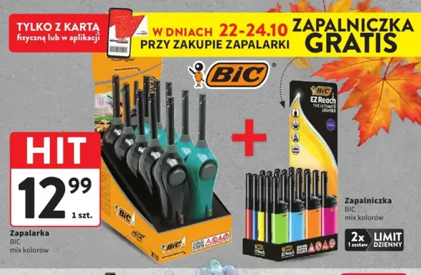 Zestaw zapalarka Bic + zapalniczka