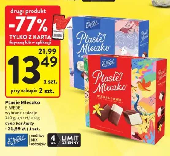 Ptasie Mleczko waniliowe E.Wedel +1 wariant