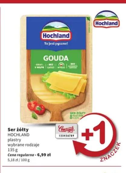 Ser żółty w plastrach Hochland