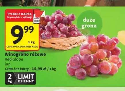 Winogrono różowe Red Globe luz