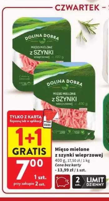 Mięso mielone z szynki wieprzowej Dolina Dobra