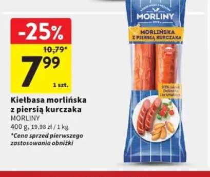 Kiełbasa morlińska z piersią kurczaka Morliny