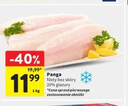 Panga filety bez skóry 20% glazury