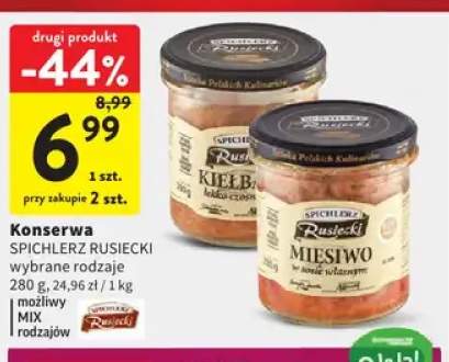 Konserwa Kiełbasa lekko czosnkowa Spichlerz Rusiecki +1 wariant