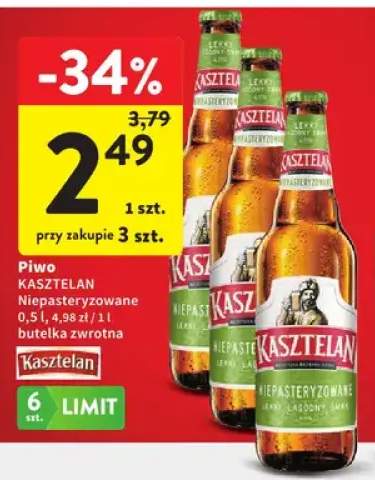 Piwo Kasztelan Niepasteryzowane