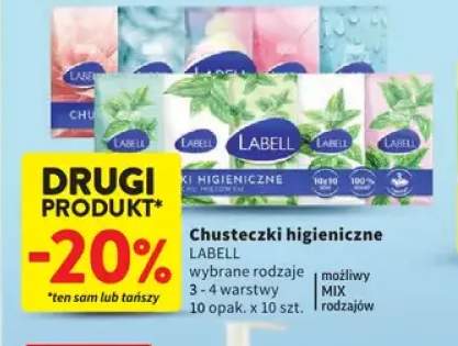 Chusteczki higieniczne Labell 10-pak