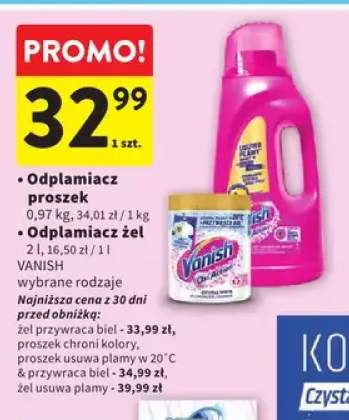 Odplamiacz proszek Vanish +1 wariant