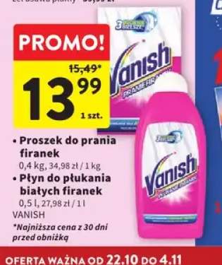 Proszek do prania firanek Vanish +1 wariant