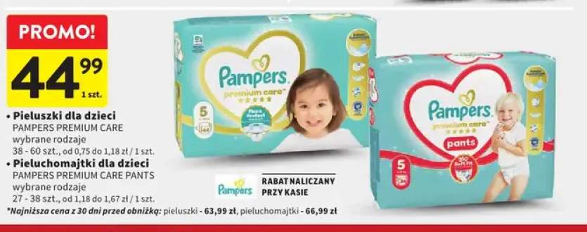 Pieluchomajtki dla dzieci Pampers Premium Care Pants +1 wariant