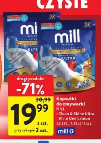 Kapsułki do zmywarki Clean & Shine Ultra All in One Lemon Mill