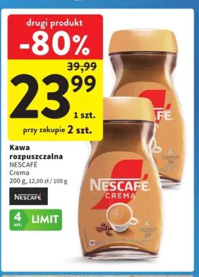Kawa rozpuszczalna Nescafé Crema