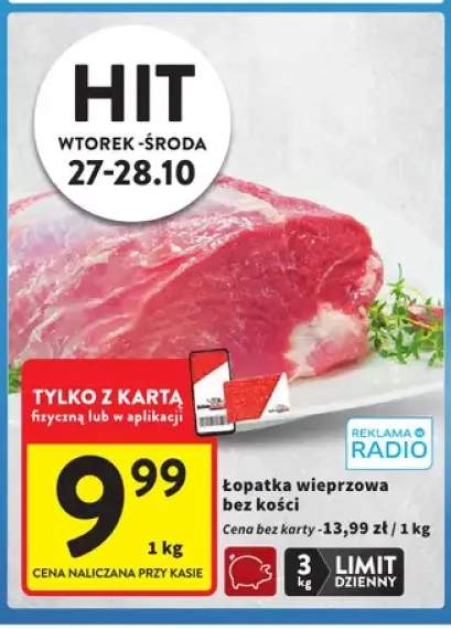 Łopatka wieprzowa bez kości