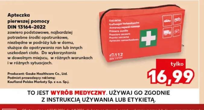 apteczka samochodowa