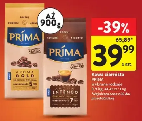 Kawa ziarnista Prima Aroma Gold +1 wariant