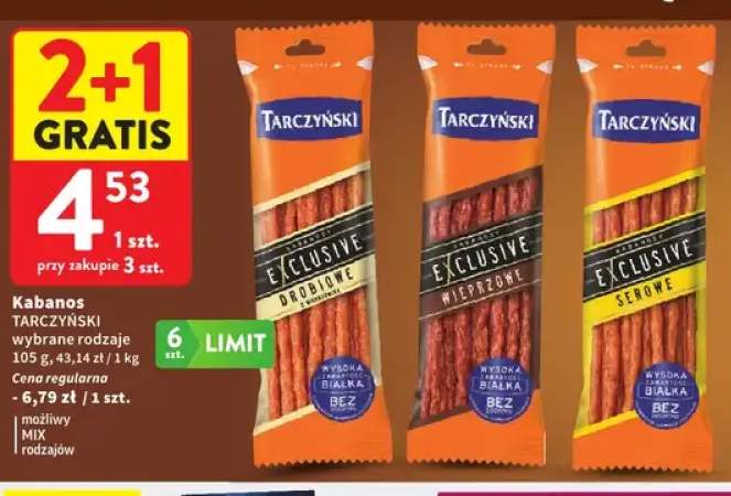 Kabanosy Exclusive drobiowe Tarczyński +2 warianty