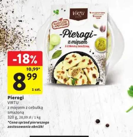 Pierogi z mięsem z cebulką smażoną Virtu