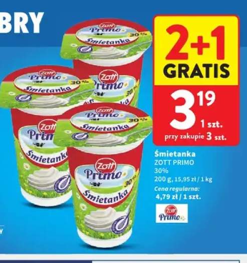 Śmietanka Zott Primo 30%