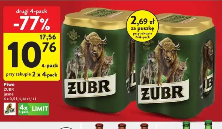 Piwo Żubr 4-pak 500 ml