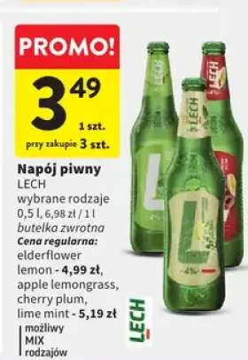 Napój piwny Lech elderflower lemon +3 warianty
