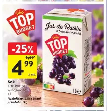 Sok Top Budget winogrono