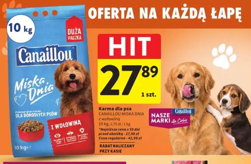 Karma dla psa Canaillou Miska Dnia z wołowiną
